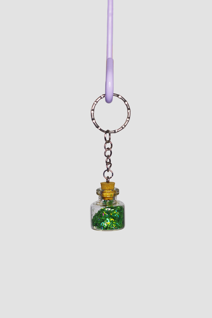 Schlüsselanhänger Glitzerglas