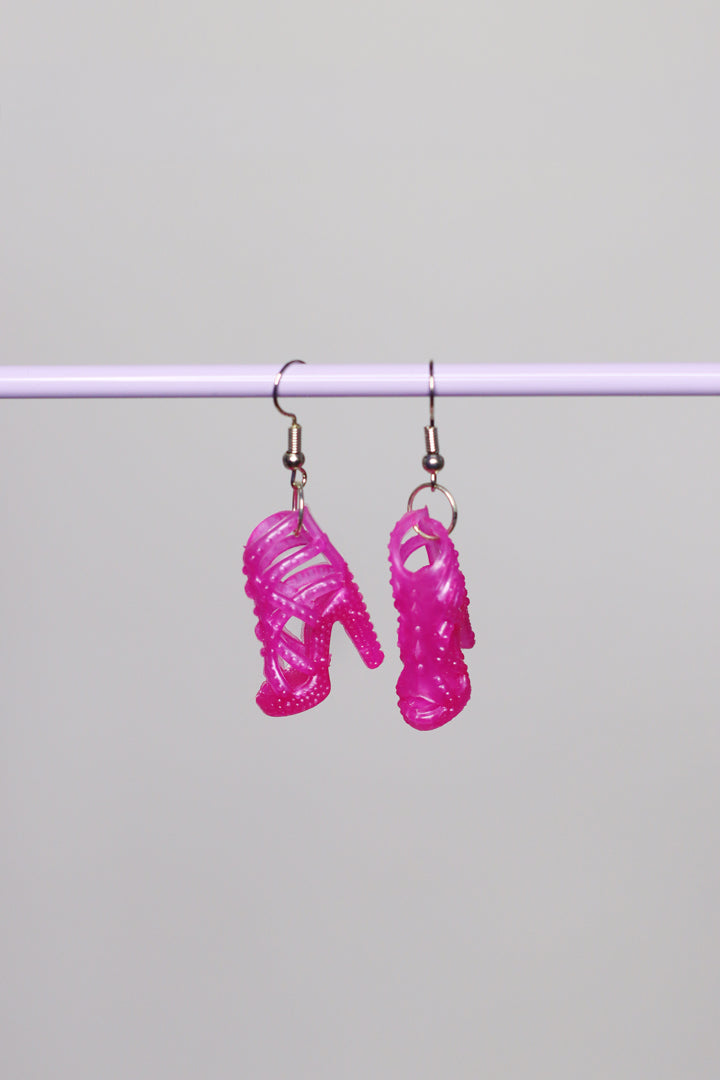 Ohrringe Stilettos Transparent Pink