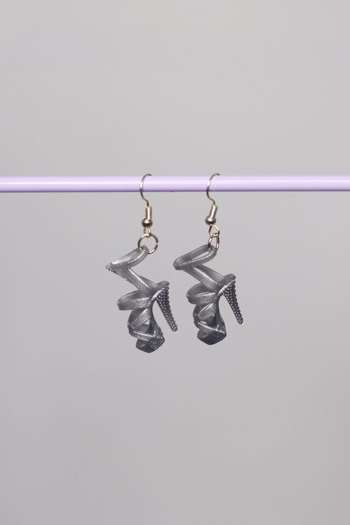 Ohrringe Plateau Heels Silver