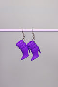 Ohrringe Stiefeletten Lila