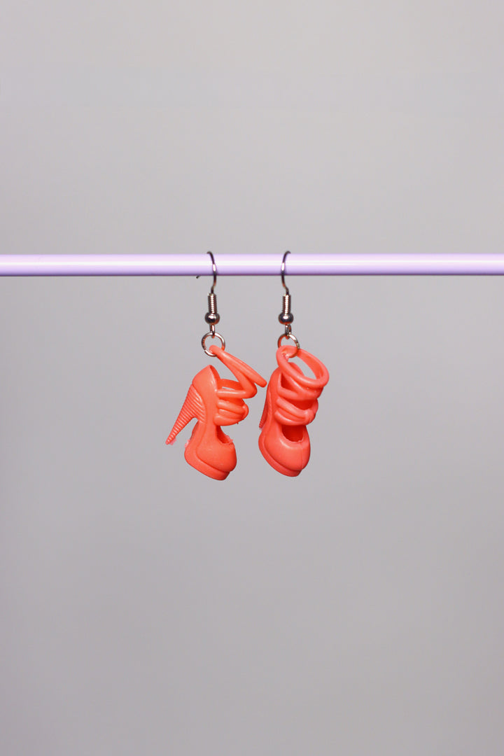 Ohrringe Plateau-Stilettos Pink